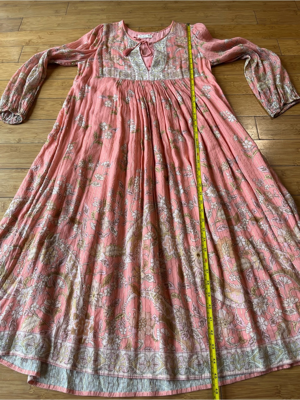 Spell & the Gypsey Hendrix Boho Romantic Midi Dress in Pink Floral - Picture 7 of 10